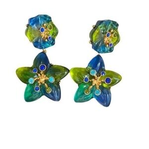 - 18K GP  Vintage sea-fish Vintage Ear Clip Earrings